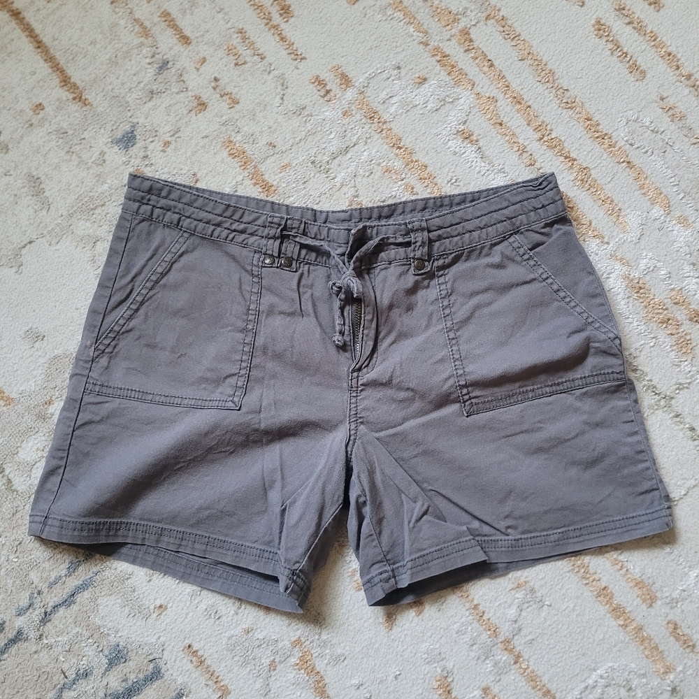 Prana | Gray/Purple Shorts w/Tie